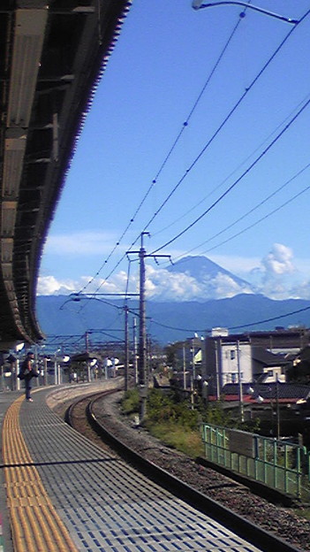 Photos: 韮崎駅から見た富士山。