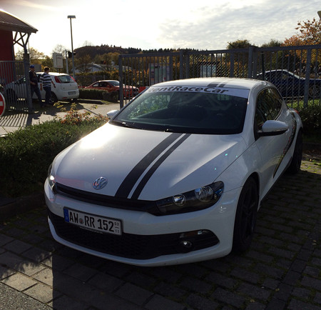 レンタルしたVW Scirocco cup car