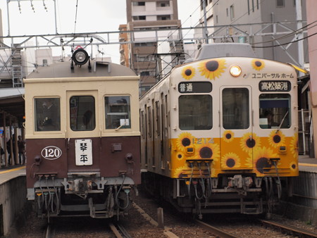 琴電レトロ車琴平線片原町駅02