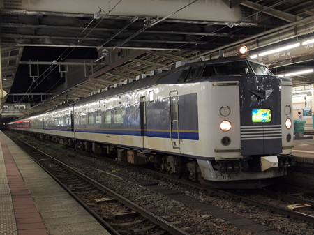 583系急行きたぐに 信越本線新潟駅