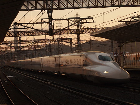 N700系のぞみ 東海道新幹線米原駅07