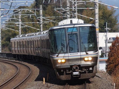 223系新快速 湖西線小野駅