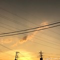 18:28sunset sky ～もう夜～旅のラスト前～電線の向こうに