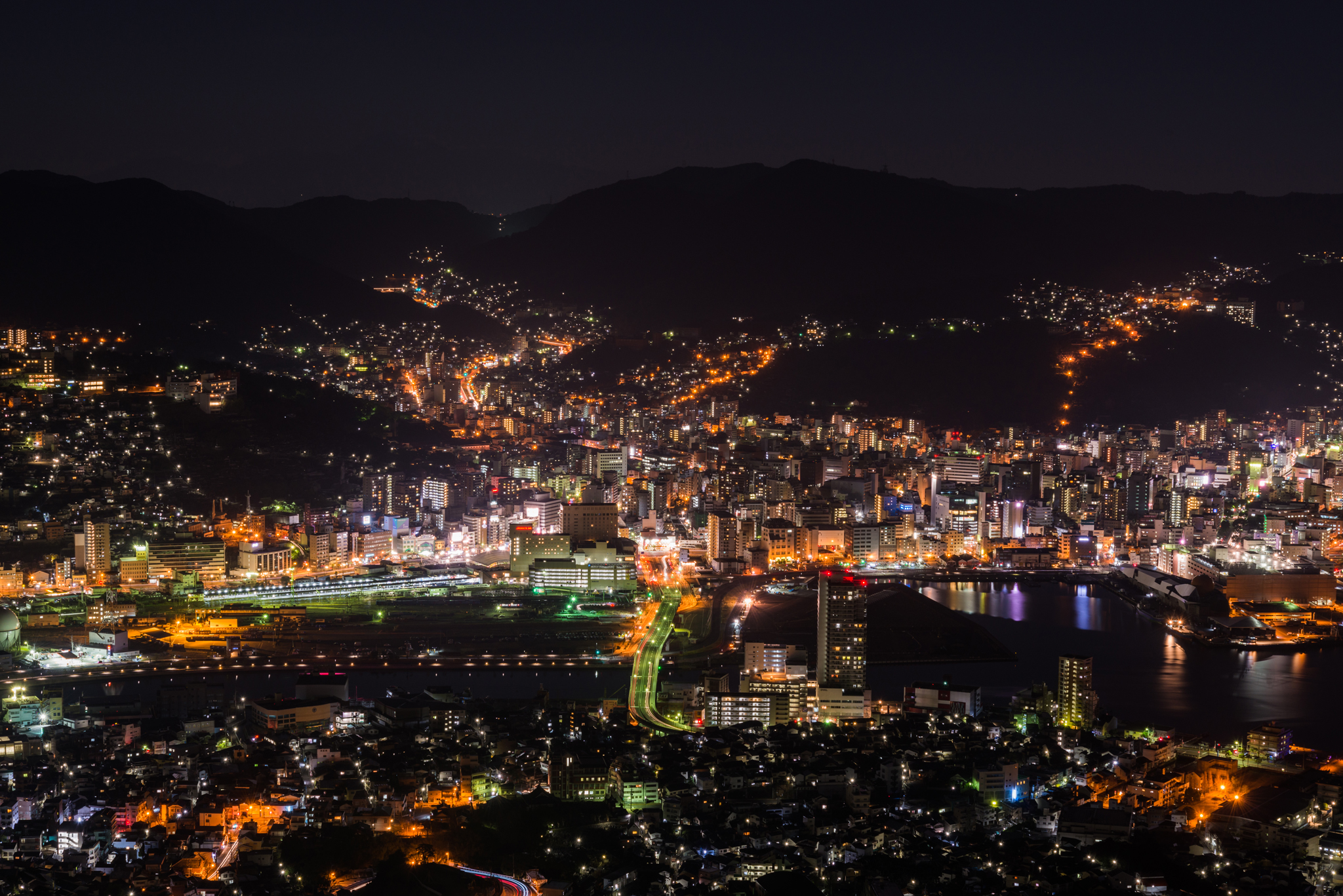 稲佐山からの夜景-60mm-1
