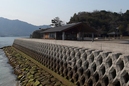 大久野島の堤防