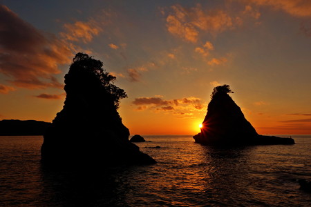 法華崎遊歩道の夕景