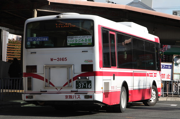 京阪バス　W-3165号車　後部　（2）