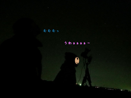 ふたご座流星群撮影中