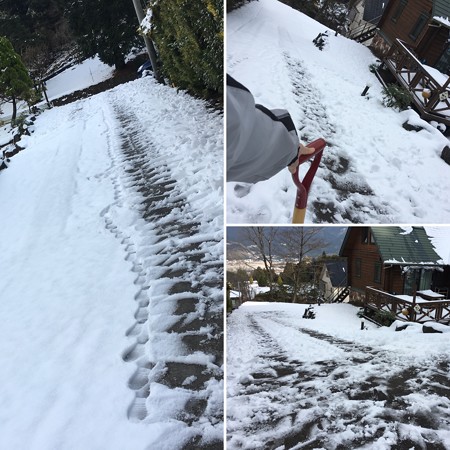 雪かきがんばる!