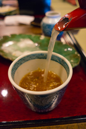 最後に蕎麦つゆを頂きます