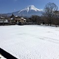 1月23日まかいの牧場からの富士山～ 雪はこんな感じ～道路は大丈夫そうです(^ ^)
