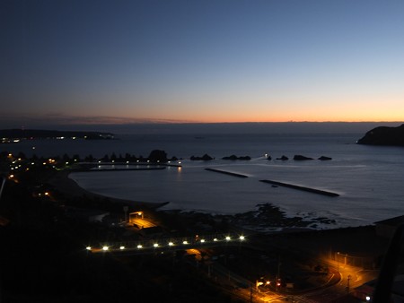 橋杭岩の夜明け 6:21