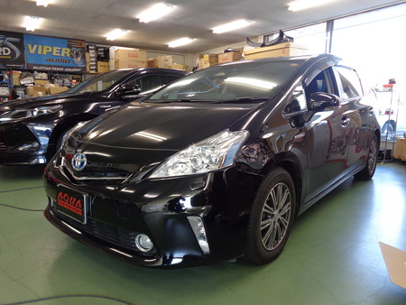 プリウスα　茨城県　ＬＥＤ流星ウインカー内蔵ドアミラー取付