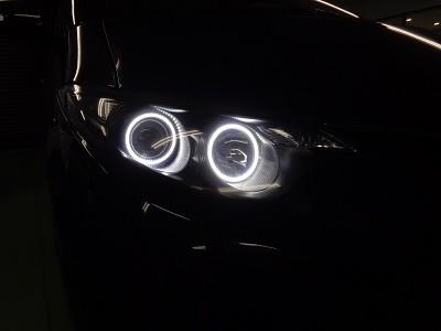 エスティマ５０系　新潟県　ヘッドライト加工　イカリング取付