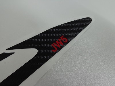 S６６０専用カーボンシート　フェンダーダクト左右２点　ＪＷ５ロゴ