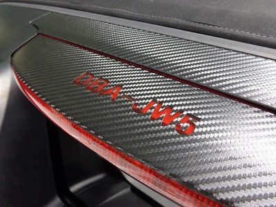 S６６０専用カーボンシート　ハイマウントストップランプアッパーパネル２点　ＤＢＡ－ＪＷ５ロゴ
