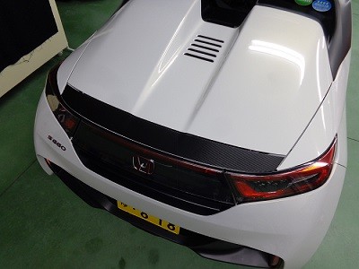 S６６０専用カーボンシート　エンジンフードリアパネル