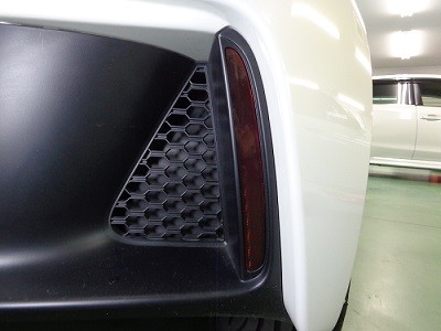 S660　リアバンパーリフレクターフィルム　ブラックスモーク貼り込み後