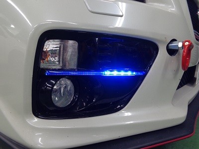 WRX STI VAB　デイライトフィルム施工　クリアブルー