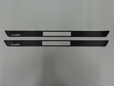 ハリアー６０系　カーボンシート　スカッフプレート左右２点セット