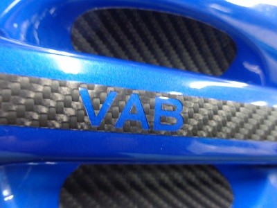 WRX STI VAB　ドアハンドルカーボンシート施工　VABロゴ