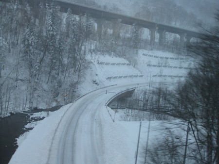 高速道の積雪状況