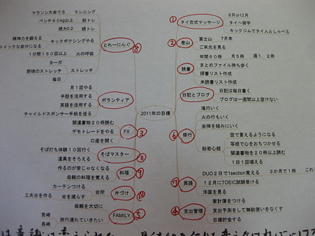今年の目標mind map (2)