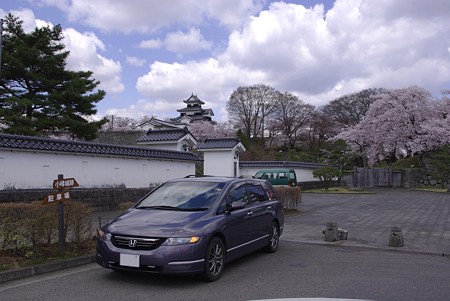 オデッセイと白河小峰城。