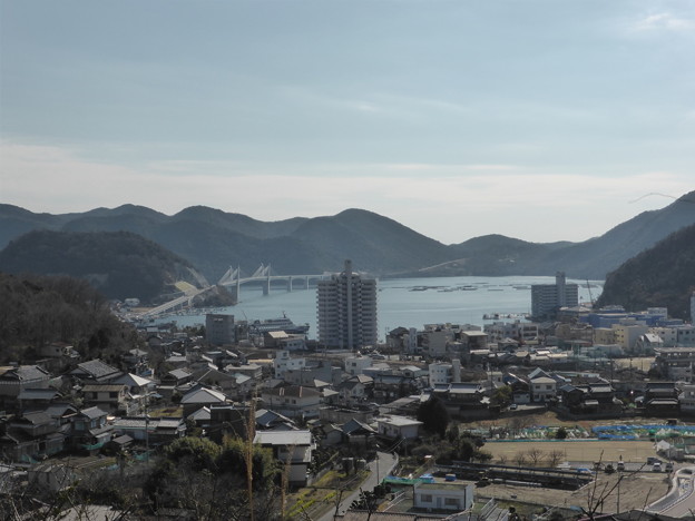 蕃山から眺める日生の町