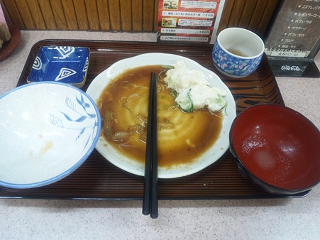ＰＡでしょうが焼き定食完食。