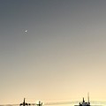 Photos: 16:50 sunset crescent ～57mm F2.8 iPhone7Plusで三日月ってわかる
